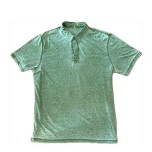 😎 Men’s Colorfast Goods three button light green lightweight comfy polo in XL